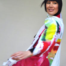 Load image into Gallery viewer, Anigozanthos manglesii: Red &amp; Green Kangaroo Paw Scarf
